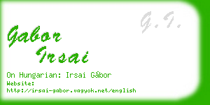 gabor irsai business card
