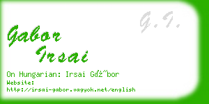 gabor irsai business card